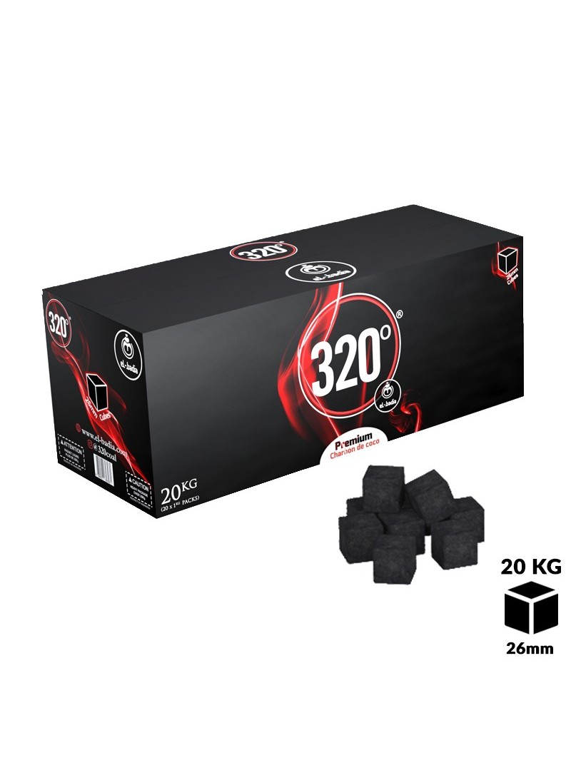 Charbons EL-BADIA 320° Cubes 26mm 20kg